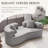 Teddy Upholstered Boneless Curved Loveseat Sofa, No Assembly Required, Space-saving Design-883252571