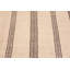 Tapis moderne rayé en laine à motif crème et noir One-of-a-Kind