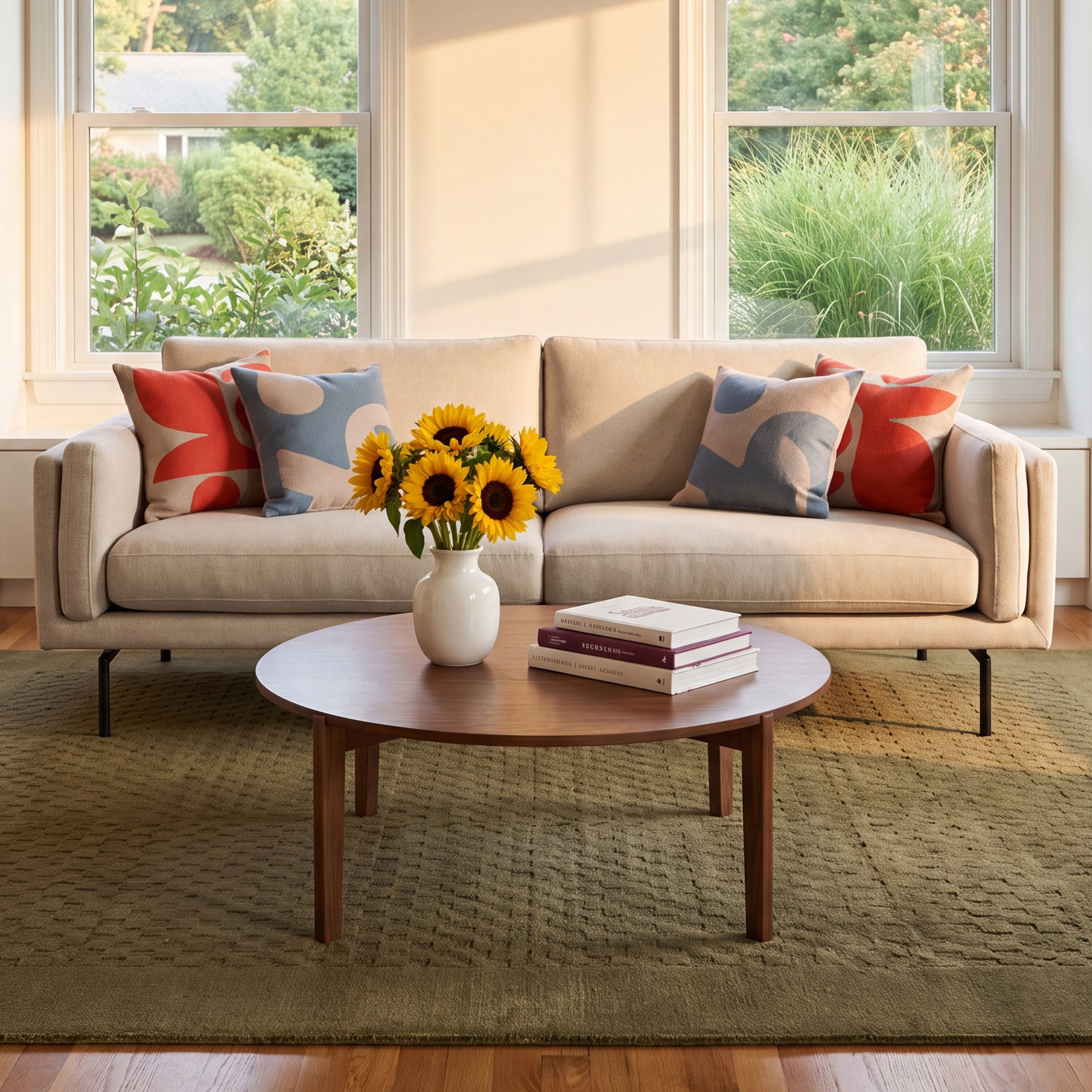 Elenora 115'' Upholstered Sofa, Beige Performance