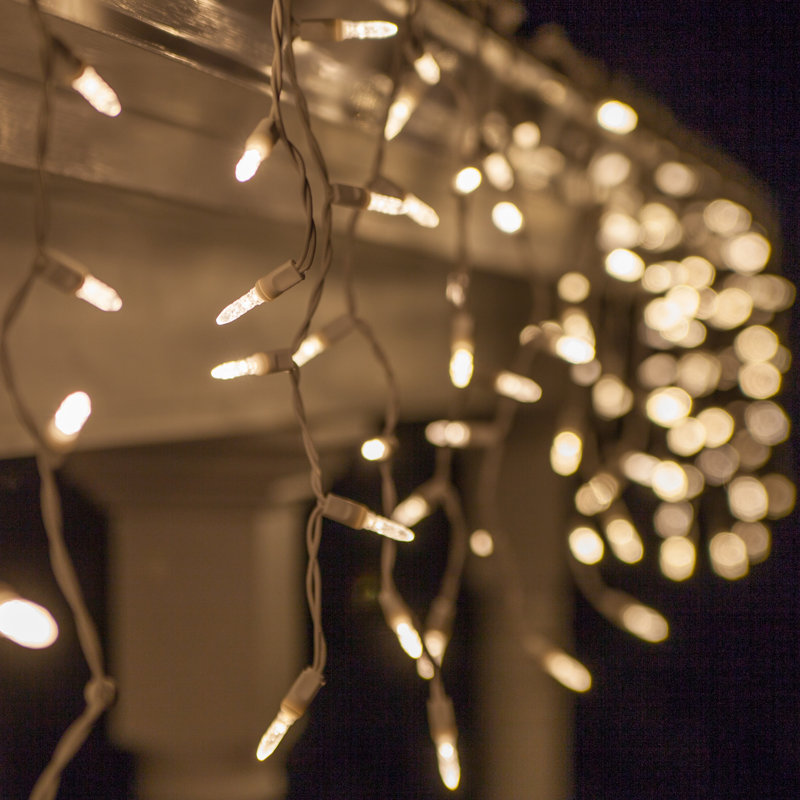 LED Icicle Lights, Warm White