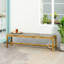 Banc d'extérieur en bois, banc de jardin pour 3 personnes