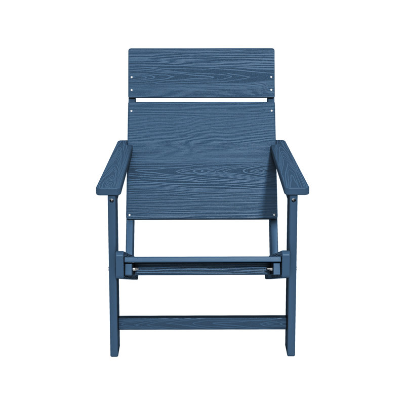 HDPE Modern Style Large Plate Adirondack Chair, Navy
