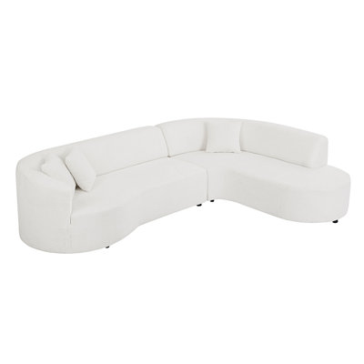 Convertible Modular Sectional Sofa With Right Chaises L-Shaped Corner Comfy Upholstered Couch Living Room Furniture Sets.WHITE -  Orren Ellis, 125ED08C129C40A2ADC3E4FB4BDA6BFA