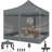 118'' W x 118'' D  Heavy Duty Pop Up Canopy Tent with 4 Sidewalls, Commercial Gazebo Party Tent-98664821