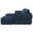 132" Modular Sectional Sofa with Deep Seat, U-Shaped Cloud Couch for Living Room, 4-Seater Compression Boneless Sofa with 2 Ottomans, Flexible Combination Modern Upholstery Sofa, No Assembly Required, Aqua Blue-1797348786
