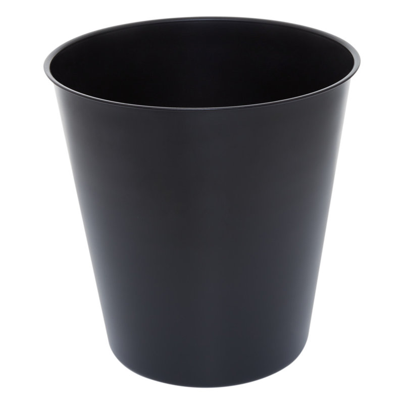 Strout Stainless Steel Open Waste Bin - 8L, Black