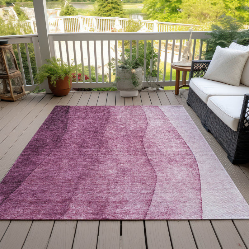 Ombre Indoor / Outdoor Rug, Rectangle 3' x 5'