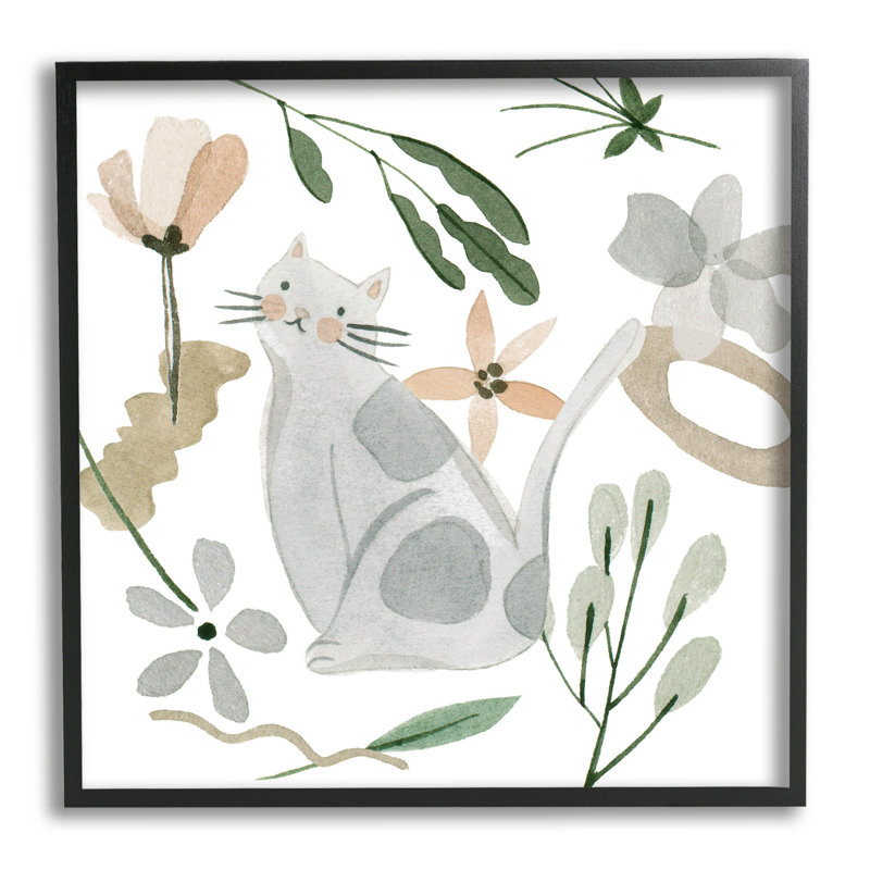«Mixed Herbs», art fantaisiste de giclée par Melissa Wang, Giclée encadrée noir minuit, H 17 po x l 17 po x P 1,5 po