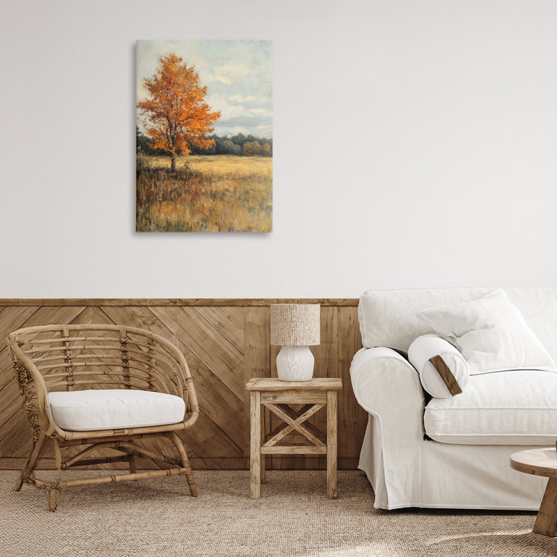 «Orange Tree Landscape Canvas», conception par Petal Prints Design, H 24 po x l 16 po