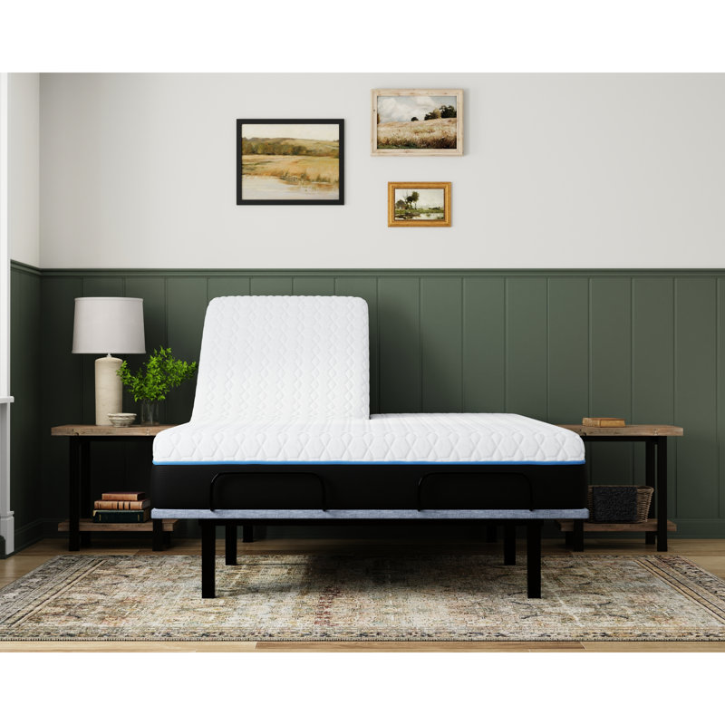Très grand matelas à plateau divisé avec gel de cuivre ventilé et mousse à mémoire de forme de 2 po pour infusion