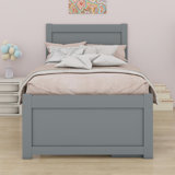 Platform Bed With Drawer And Two Shelves