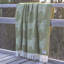 Olive Green Sheep Wool Throw