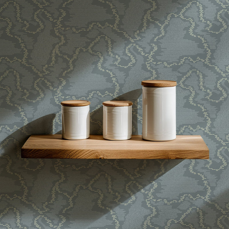 Electric Ripple - Wallpaper, Blue, Peel & Stick