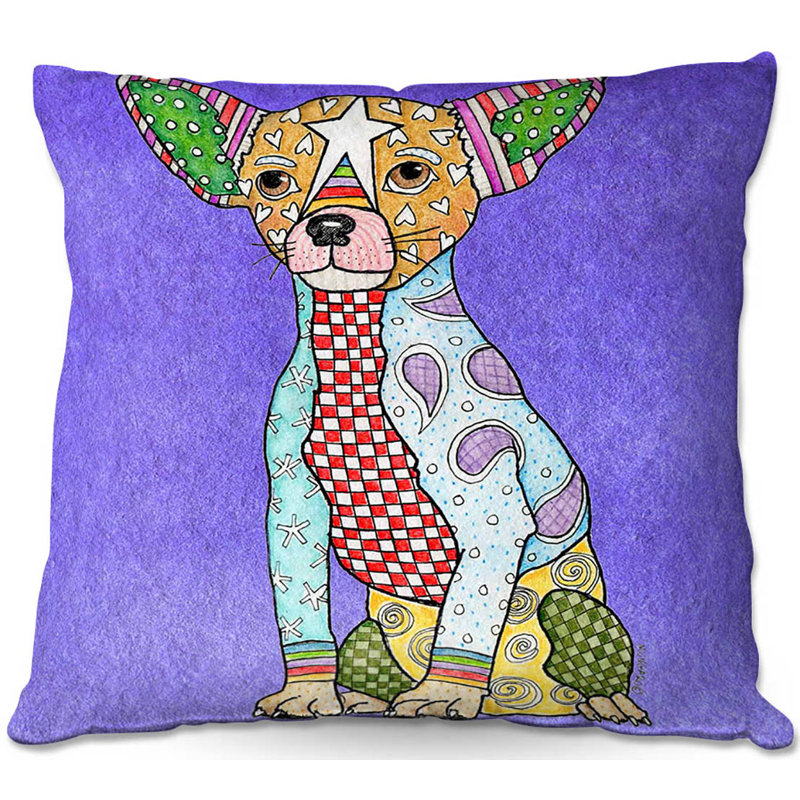 Reversible Throw Pillow, 16" x 16", Indigo