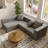 L Shaped Modular Sectional Couches Sofa,110" Corduroy Boneless Couches With Deep Seat And Movable Ottoman,Comfy Cloud Sofa For Living Room Bedroom,No Assembly (3 Seater)-160389124