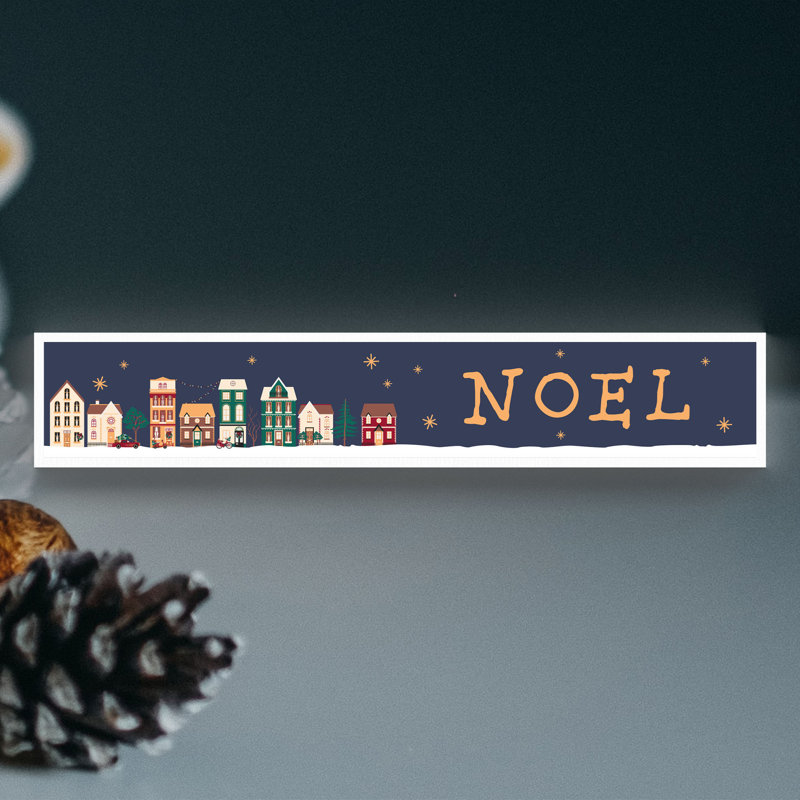 Xmas Noel Wooden Memento Block