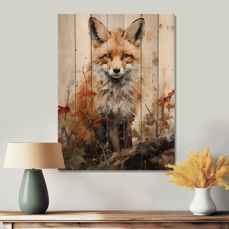 Généreux - Animaux, reproduction sur bois de pin naturel, H 32 po x l 24 po