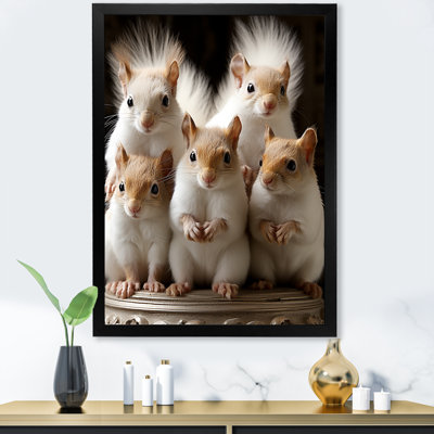 Charming Squirrel Gathering - Squirrel Animal Wall Art