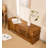 Rustic Solid Wood Handcrafted Slatted Shoe Storage Bench