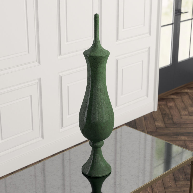 Tower Jar-Emerald, 39" H x 8" W x 8" D, Emerald