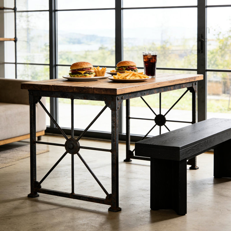 Triangular Foot Design Kitchen Table Bench,Entryway Shoe Storage, Black