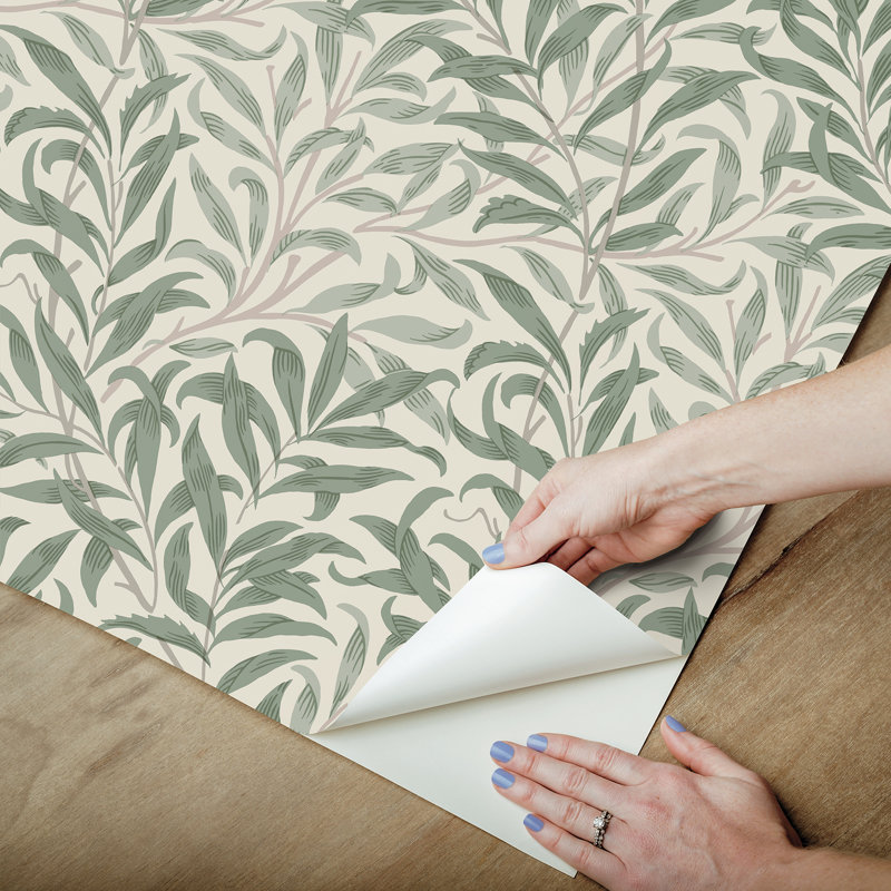 Papier peint adhésif Willow Boughs Bayleaf, Vert