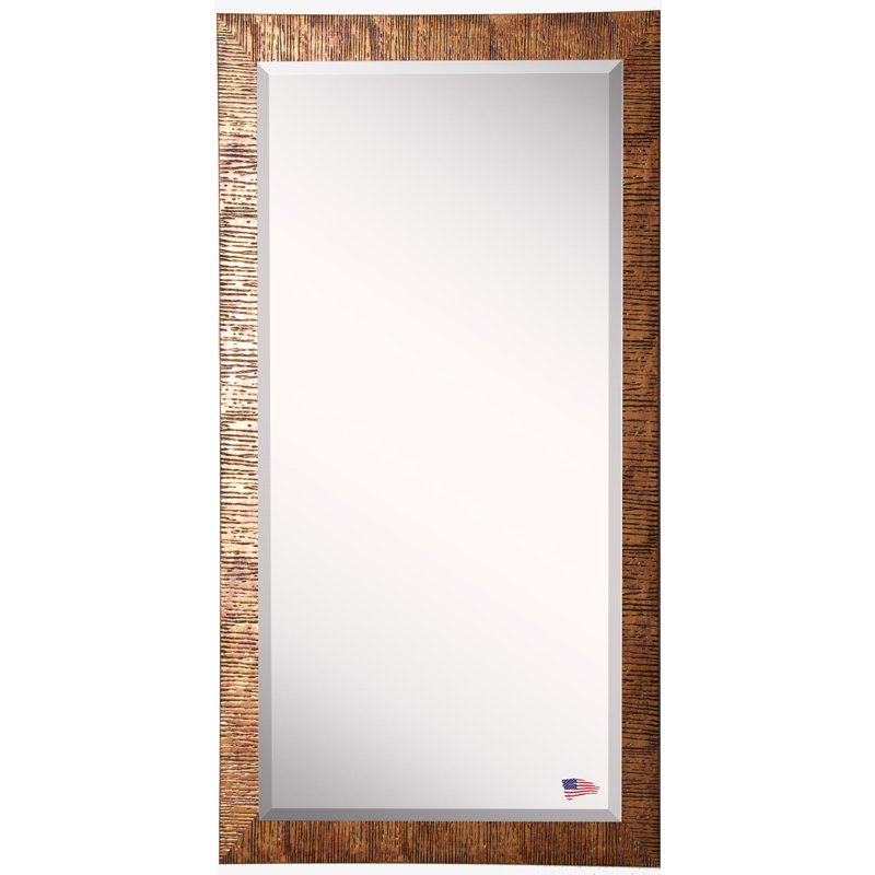 Denver Solid Wood Flat Wall Mirror, Bronze, 62" H x 24" W