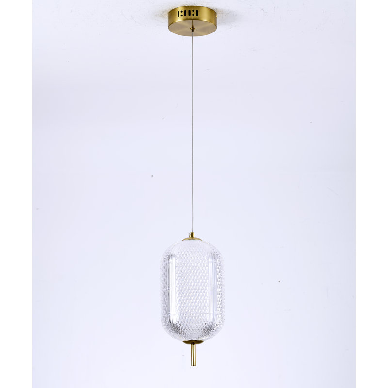 Luminaire suspendu en laiton 1 lumière DEL