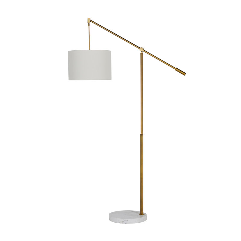Fulton 83'' Plaster White Arched/Arc Floor Lamp