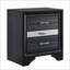 Table de chevet noire moderne à 3 tiroirs avec rangement pour bijoux