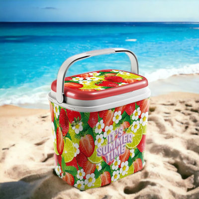 Amariya Bay Isle Home 28.53L Cooler Cover in Strawberries And Lime