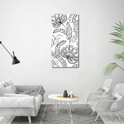 Zentangle Background - Wrapped Canvas Print