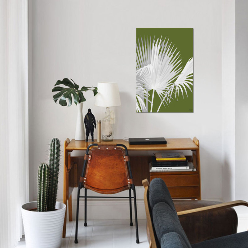 «Fan Palm IV», impression sur toile, H 26 po x l 18 po x P 1,5 po, Toile tendue, Pas de tapis