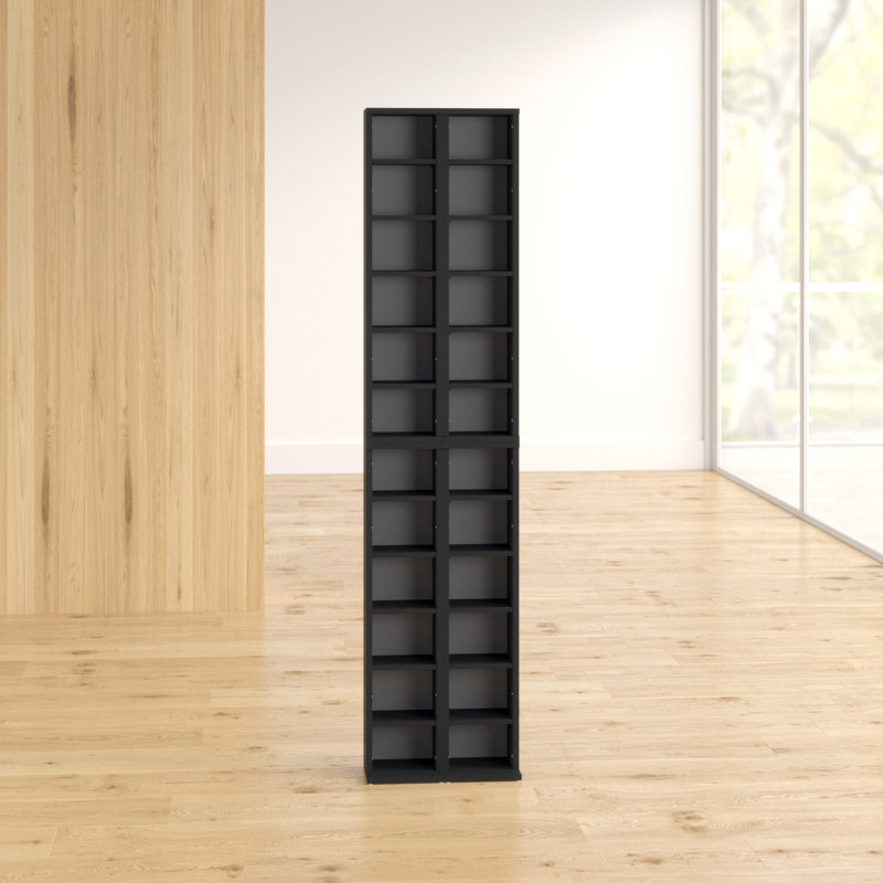 183 cm H Multimedia Storage, Black