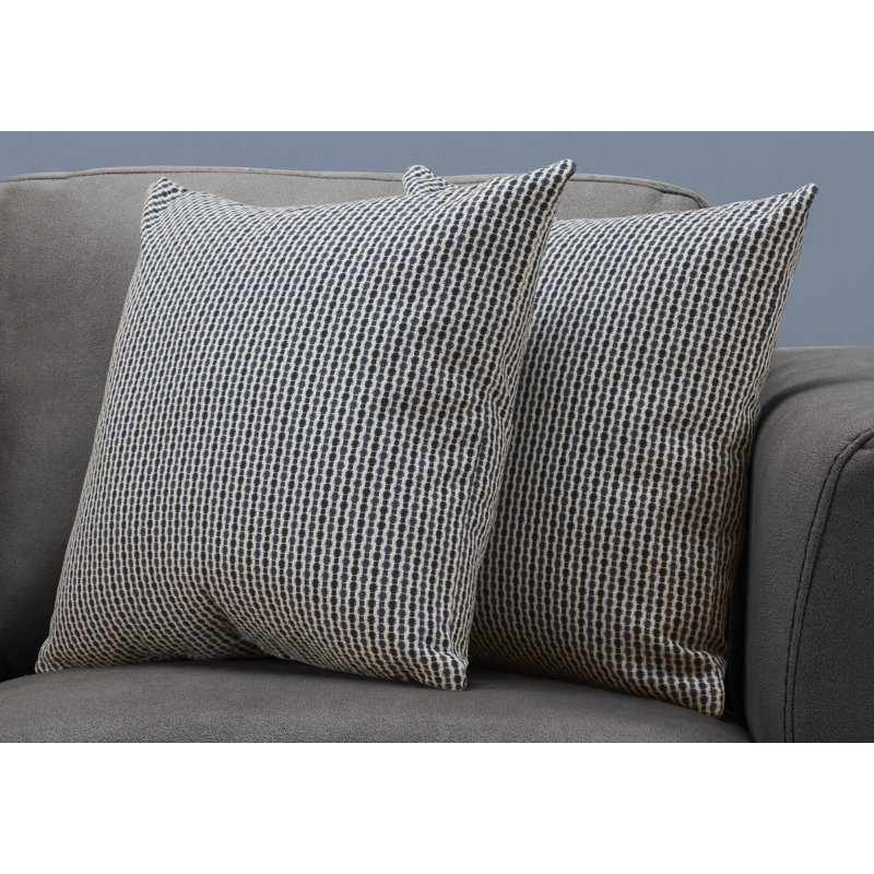 Abstract Geometric Throw Pillow, Blue
