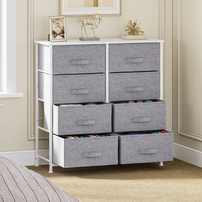 8 Drawer Storage Drawer, Grey