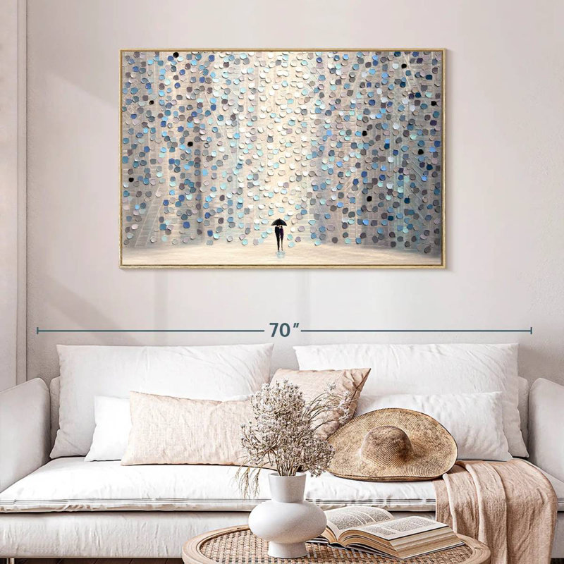 Promenez-vous ensemble, Cadre flottant en bois naturel, 46 po x 31 po