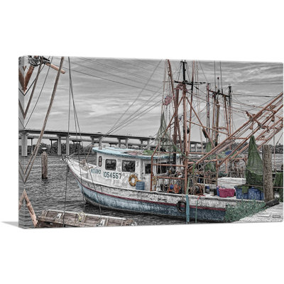 «Fishing Boat Home Decor», reproduction de photo sur toile tendue