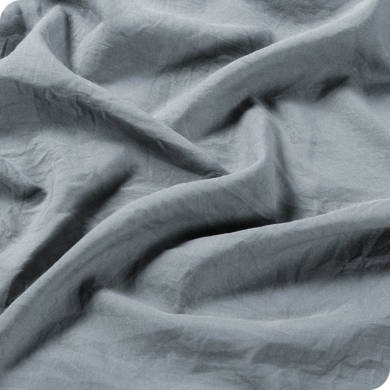 Dusty Blue Twin Sandwashed Microfiber Deep Pocket Sheet Set