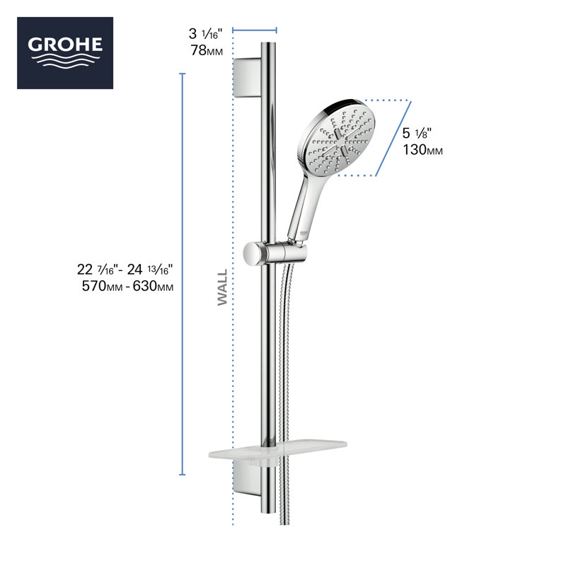 Smartactive Thermostatic Shower Faucet with DreamSpray Technology, Starlight Chrome