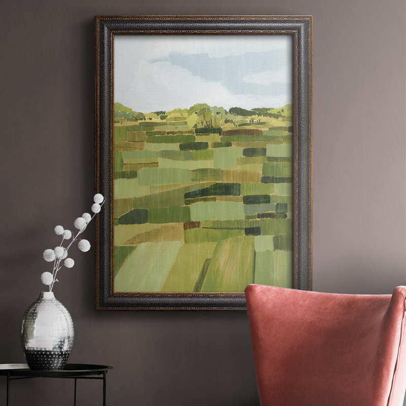 «Woven Pasture II», peinture sur toile encadrée, H 20 po x l 16 po x P 1 po