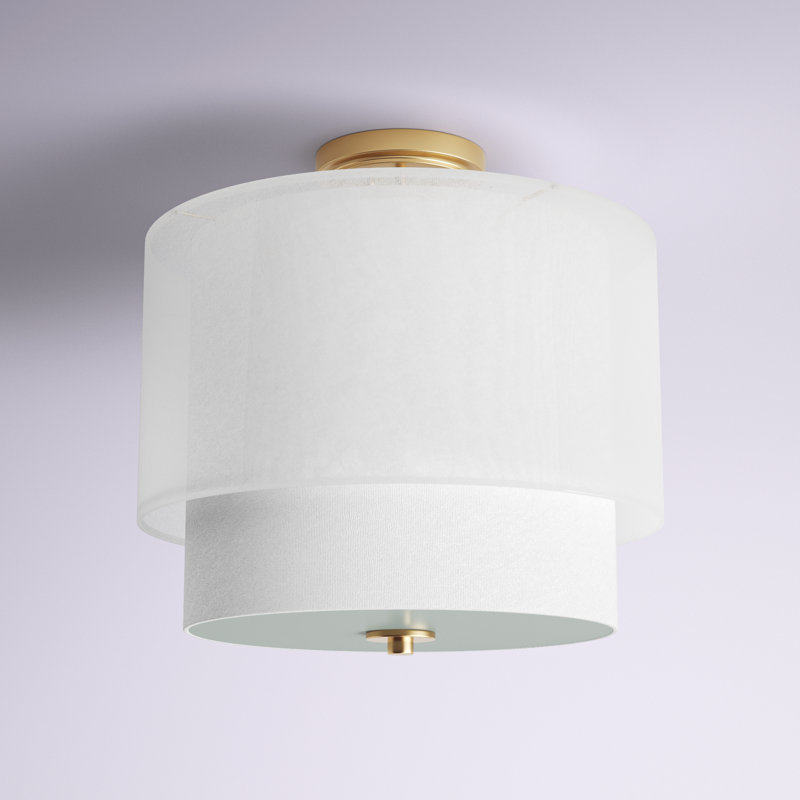 Plafonnier semi-encastré 3 lumières 16 po Aymie