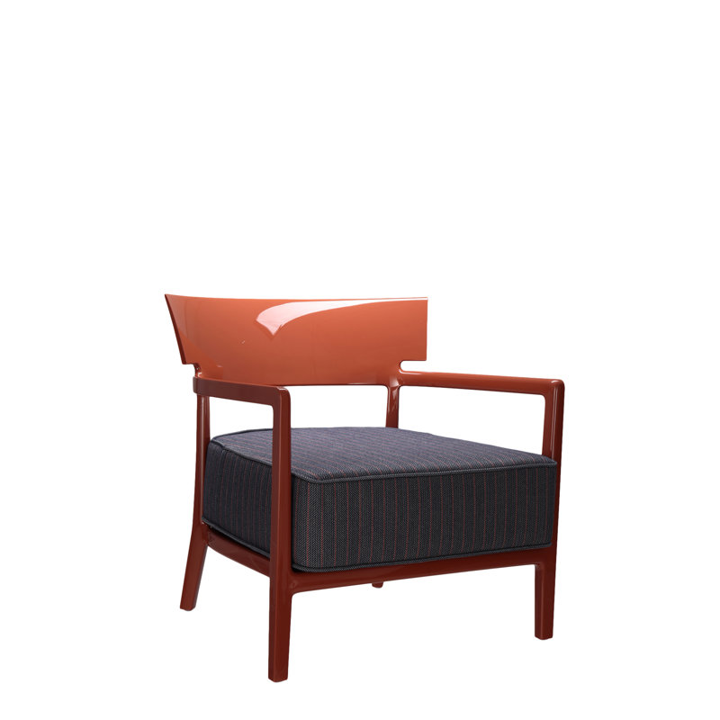 Cara Outdoor Lounge Chair, Rusty/Blue, Rusty