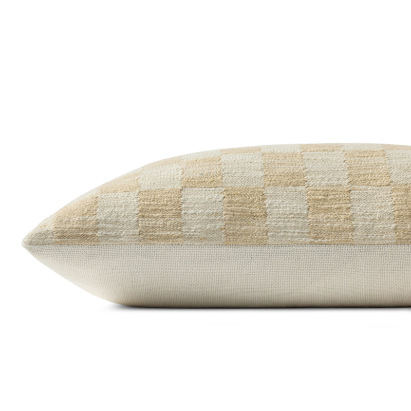 Amber Lewis x Loloi Adams Pillow Cover, Sand / Ivory
