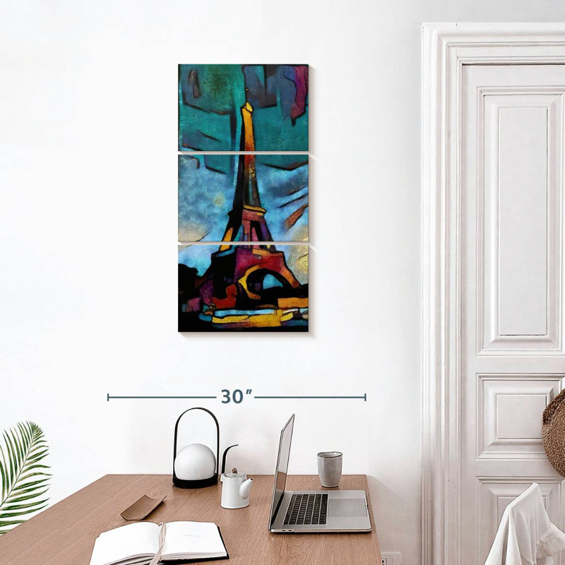 Abstract Eiffel Tower, 32" H x 15" W