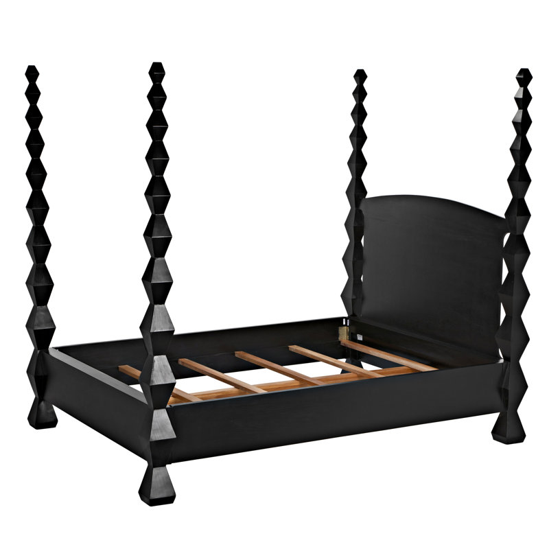 Brancusi Solid Wood Four Poster Bed, Queen