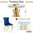 Round Dining Table Set, Faux Marble Dining Table & Velvet Chairs with Stainless Steel Pedestal, 44.88" Dining Room Table and Chairs Set, Luxury Circle Dining Table Set-1654389220-1654389219-1654964509