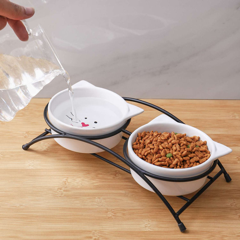 Mangeoire pour chat Elevate, Blanc