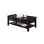 2 tables basses brunes pour deux personnes avec deux tiroirs