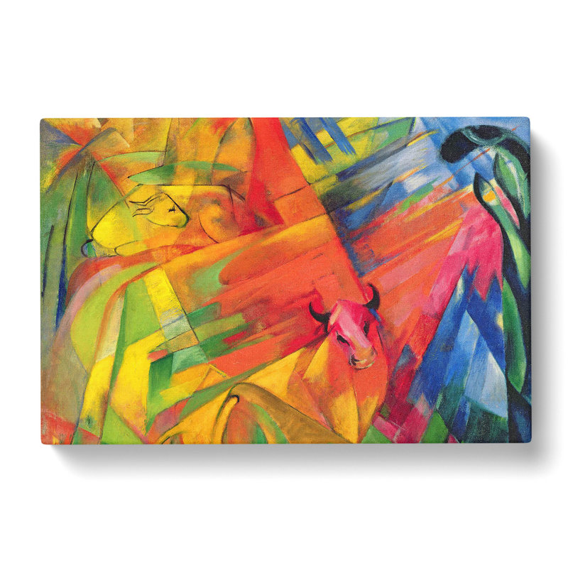Animals In A Landscape by Franz Marc - Wrapped Canvas, 50cm H x 76cm W x 3cm D